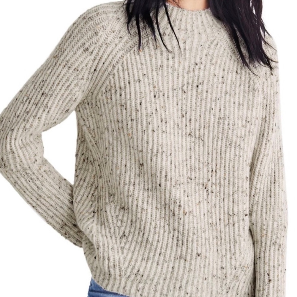 J.Crew Donegal Mockneck Sweater in Cream